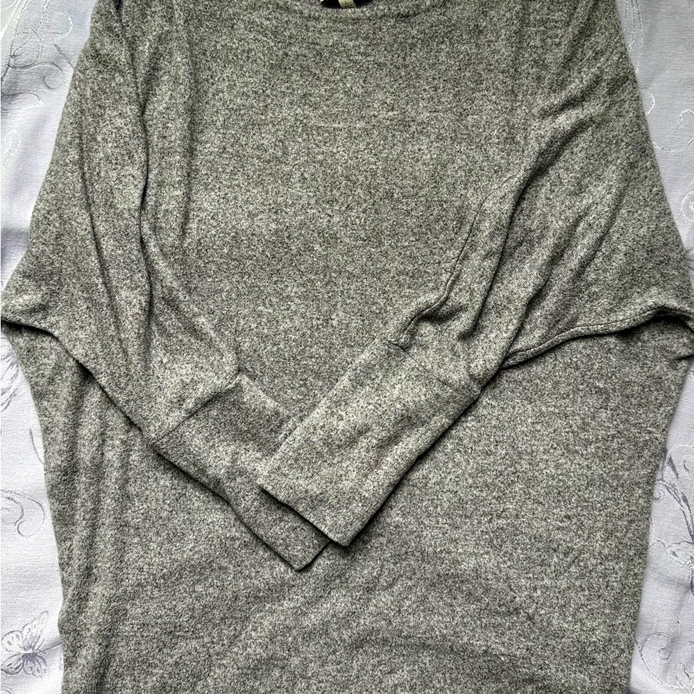 Lucky Brand Charcoal Knit Top Size Large - Picture 3 of 3